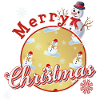 Merry Christmas English with Snowmen