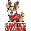 Jule-Corgi – sjov hund med gevir og Peter Plys