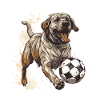 Équipe de football Mastiff Dog