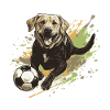 Labrador Chien Football Sports