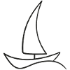 Sailboat Sketch – Maritime Motif for Vacation