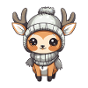 Deer Antler Winter Animal Baby Comic