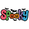 Citrouille effrayante Lettrage Halloween