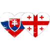 Slovakia Georgia flag heart used