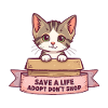 Cute Cat Adopt Don't Shop Design