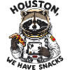 Raccoon Astronaut Houston We Have Snacks