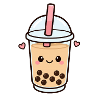 Kawaii Bubble Tea Heart