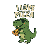 I Love Pizza Dino
