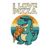 Cool Dino Loves Pizza