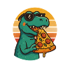 Pizza Saurus Retro
