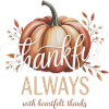 Autumn Pumpkin Grateful Always Design