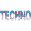 Techno Distressed Text Art