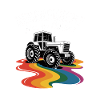 Arc-en-ciel uniquement dans le tracteur à film d’huile disant pour