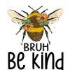 Bee with sunflower wreath