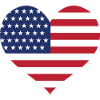 USA Flag Heart
