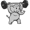 Heavy Lifter Elefant Krafttraining