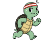 Fast turtle in sprint
