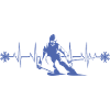 Skier Silhouette Winter Minimalist
