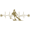 Skier Silhouette Winter Minimalist