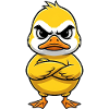 Mürrische Ente Cartoon Genervt Grumpy Sauer