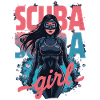 Scuba Girl Diver Design