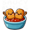 Nuggets Sauce Joy Cartoon