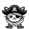 Chat Pirate Tricorne