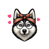 Husky Mama Bandana Glasses