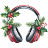 Weihnachtskopfhörer mit Tannengrün