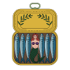 Mermaid in lunch box design
