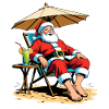 Beach Santa Claus vacation