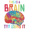 Neon Rainbow Brain Saying