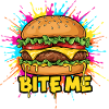 Pop Art Burger Bite Me