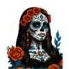 Dia de los Muertos Rosenschädel