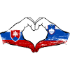 Slovakia Slovenia Flag Herform Hands