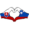 Slovaquie Slovénie Drapeau Herform Mains