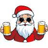 Cooler Weihnachtsmann mit Bier