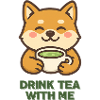 Shiba te-tid motiv illustration matcha