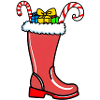 Christmas stocking with gifts