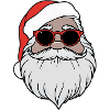 Santa with red sunglasses