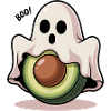 Avocado Ghost Halloween