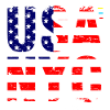 USA NYC Flag Lettering Graphics