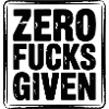 Zero Fucks Given Bold Tee