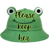Please keep here - Frog hat
