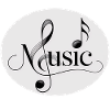 Police musicale avec ornement musical