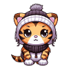 Tiger Winter Animal Baby Comic