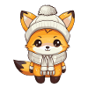 Fox Winter Animal Baby Comic