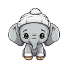 Elephant Winter Animal Baby Comic