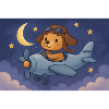 Dog pilot in night flight
