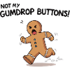 Running Gingerbread Funny Christmas Design
